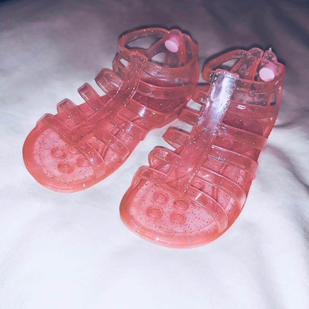 Toddler Girl Pink Sparkle Jelly Sandals